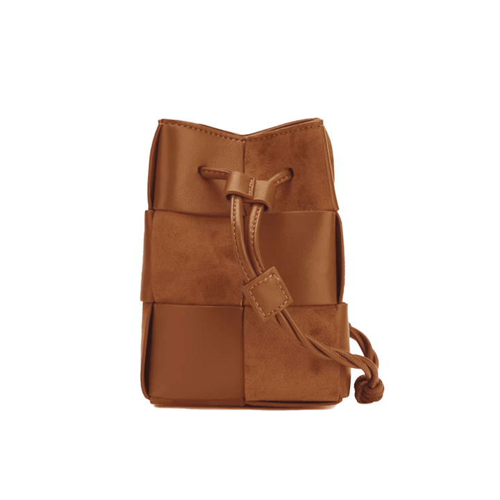 Braided Bucket Leather Bag - EnchantéCarry