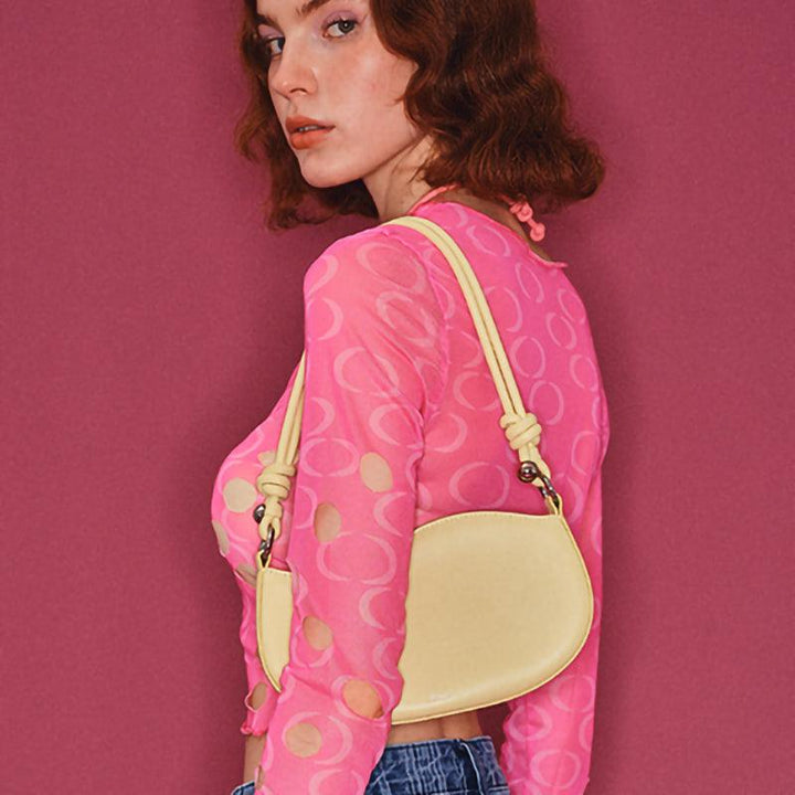 Leather Pea-shaped Shoulder Bag - EnchantéCarry