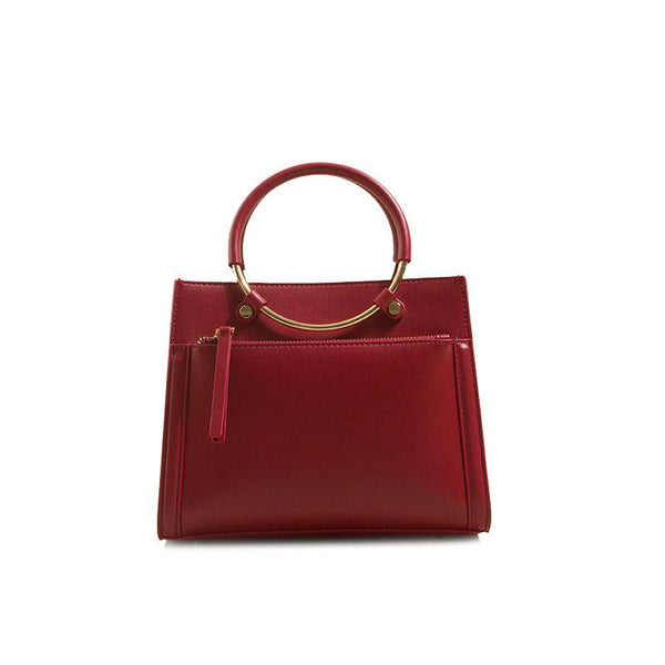 Square Leather Handbag - EnchantéCarry