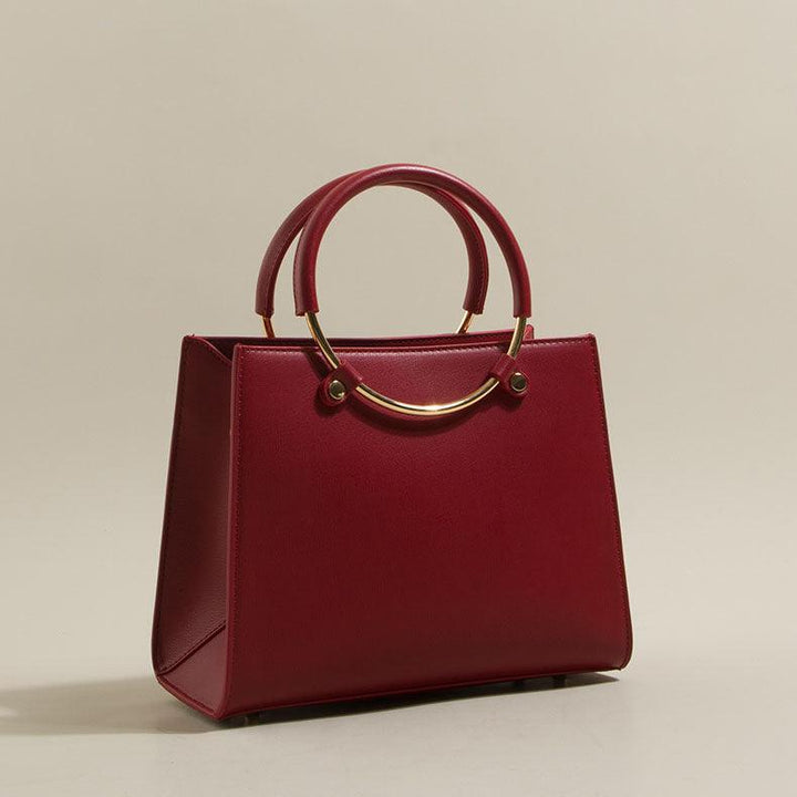 Square Leather Handbag - EnchantéCarry